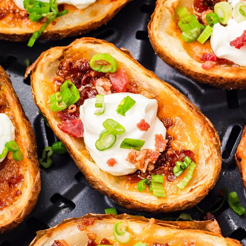 Air Fryer Loaded Potato Skins