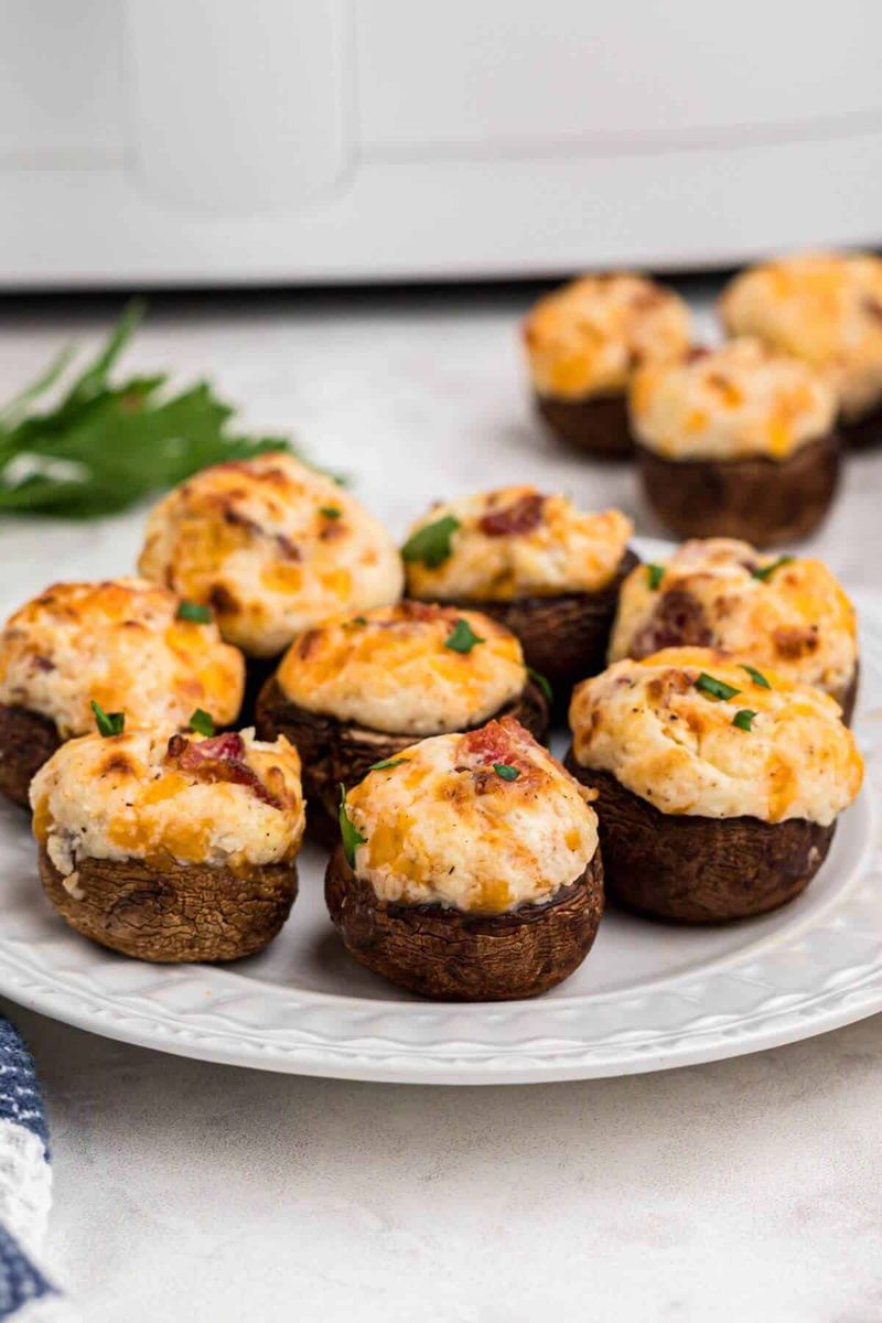 Air Fryer Stuffed Mushrooms