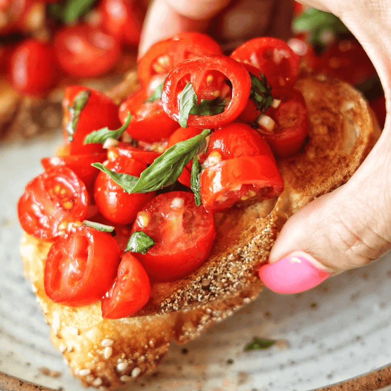 Air Fryer Bruschetta Toasts