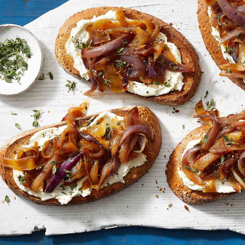 Caramelized Onions and Goat Cheese