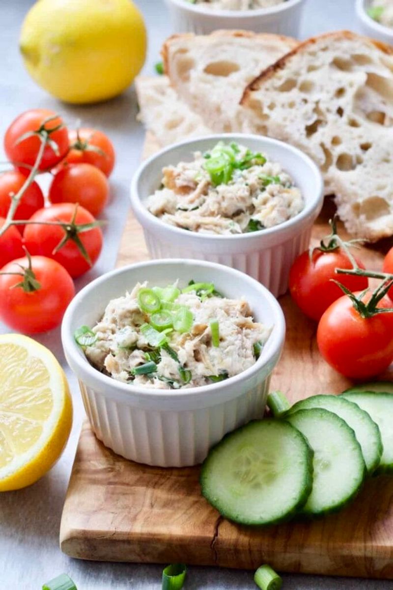 Mackerel Pate on Cucumber Rounds