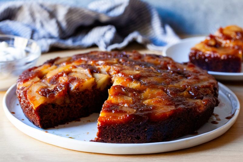 Apple Ginger Upside-Down Cake