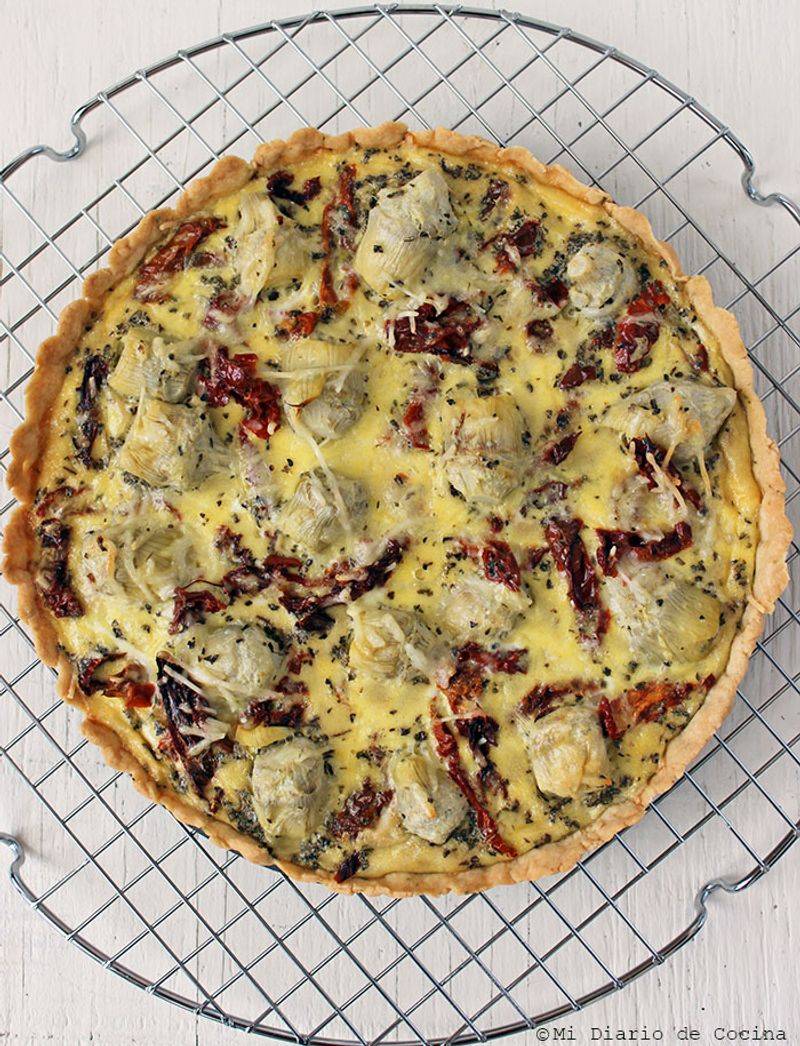 Artichoke and Sun-Dried Tomato Quiche