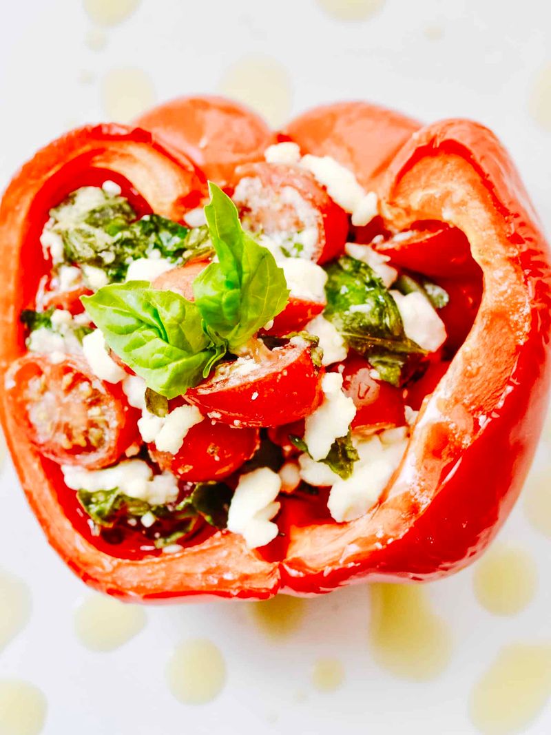 Artichoke and Feta Stuffed Peppers