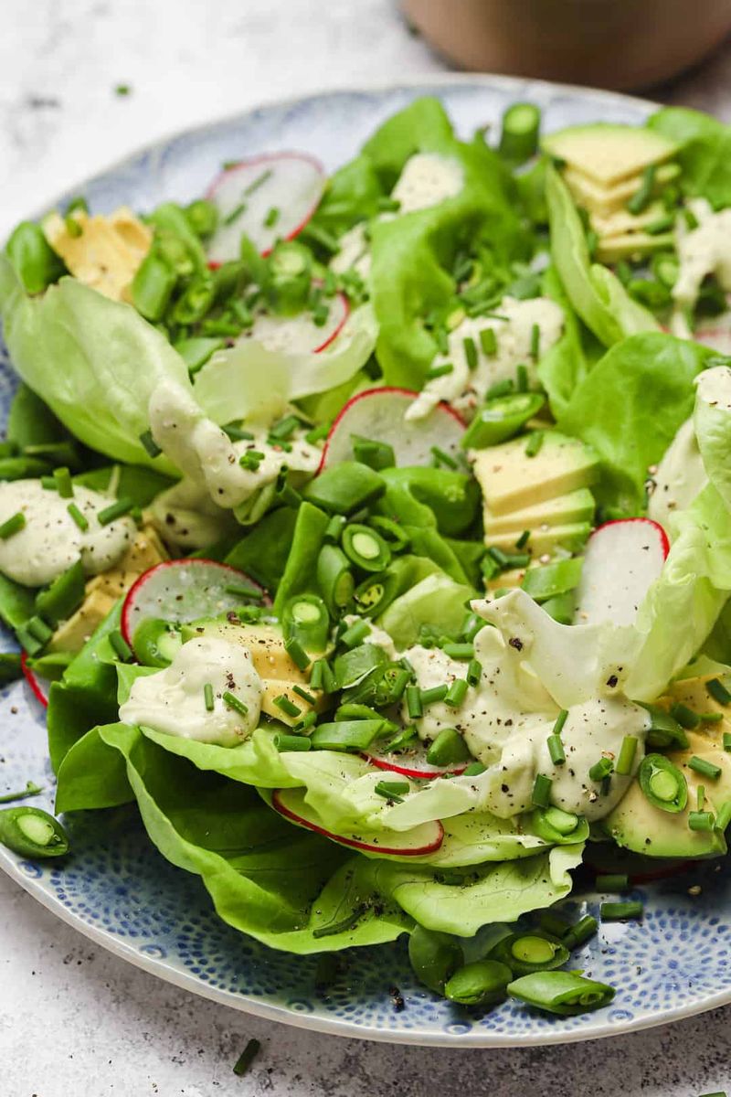 Butter Lettuce, Avocado, and Snap Peas