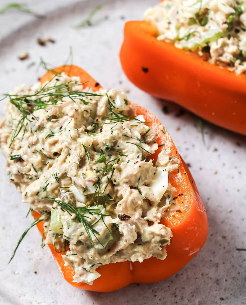 Egg Salad Stuffed Mini Peppers