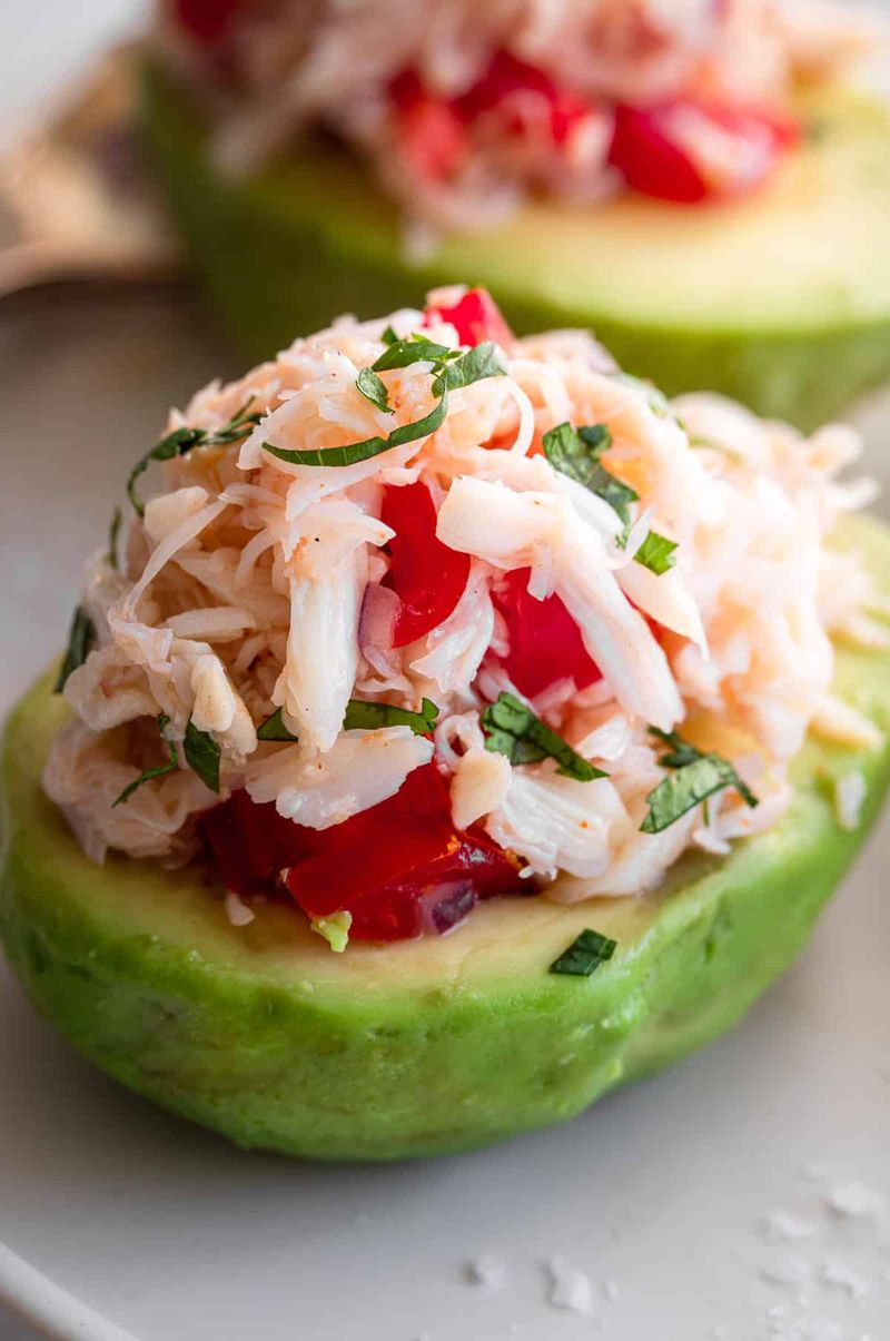 Stuffed Avocado with Crab Salad