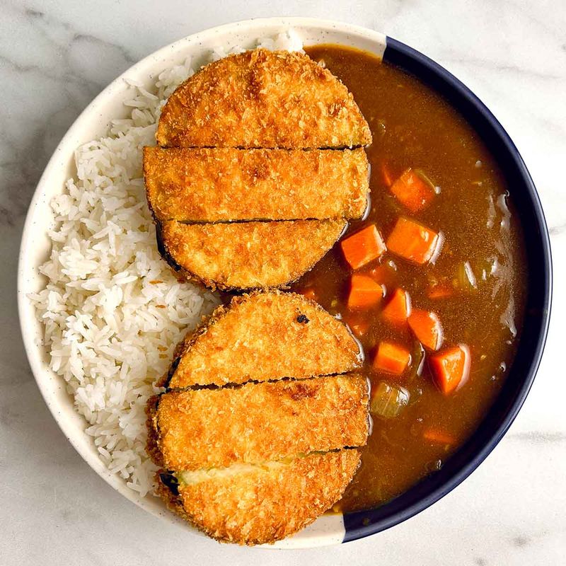 Aubergine Katsu Curry