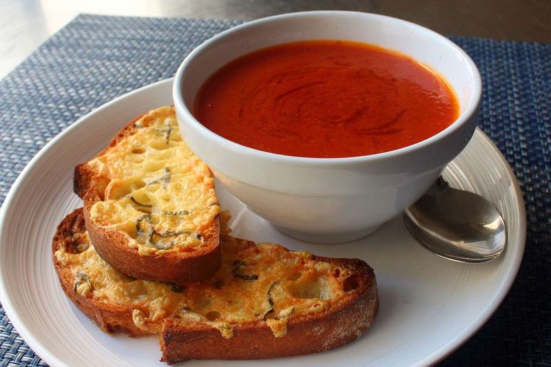 Canned Soup with Crusty Bread
