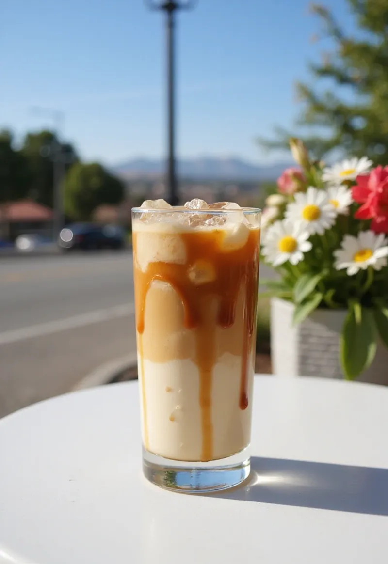 Iced Latte with Homemade Syrup