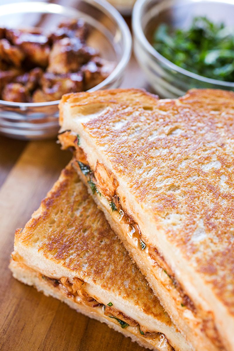 BBQ Chicken and Red Onion Toastie