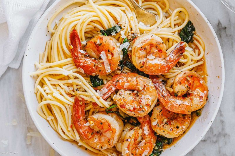 Honey Garlic Shrimp with Noodles