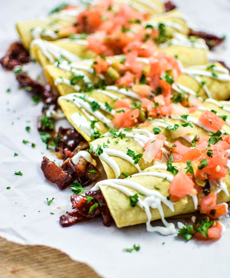 Bacon Tacos with Chipotle Crema