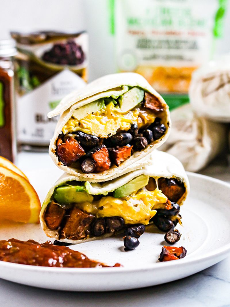 Sweet Potato and Black Bean Breakfast Burrito