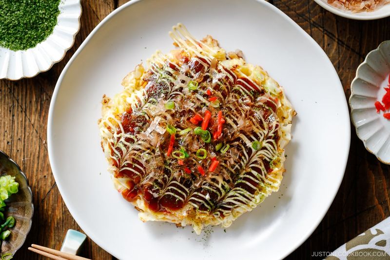 Okonomiyaki (Japan) - Cabbage and Yam Pancake