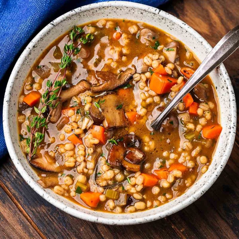 Barley and Roasted Garlic Soup