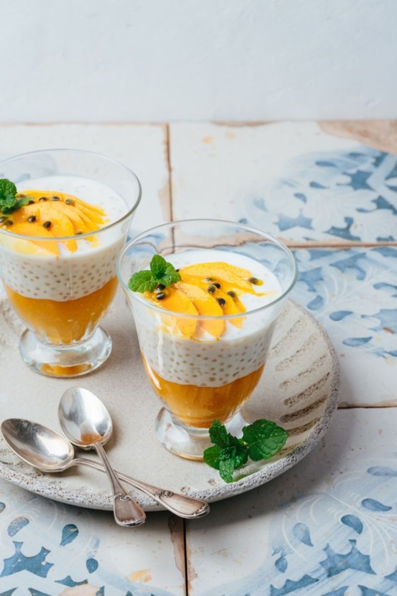 Mango Coconut Milk Pudding
