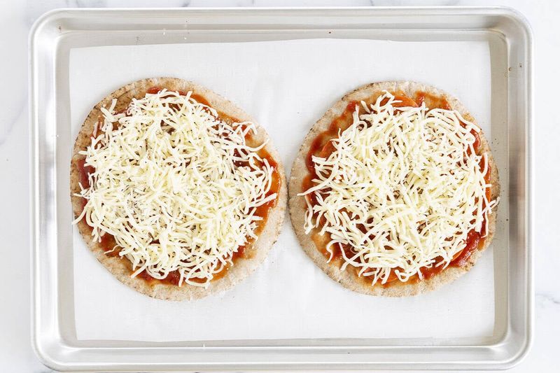Pita Pizzas with Mozzarella