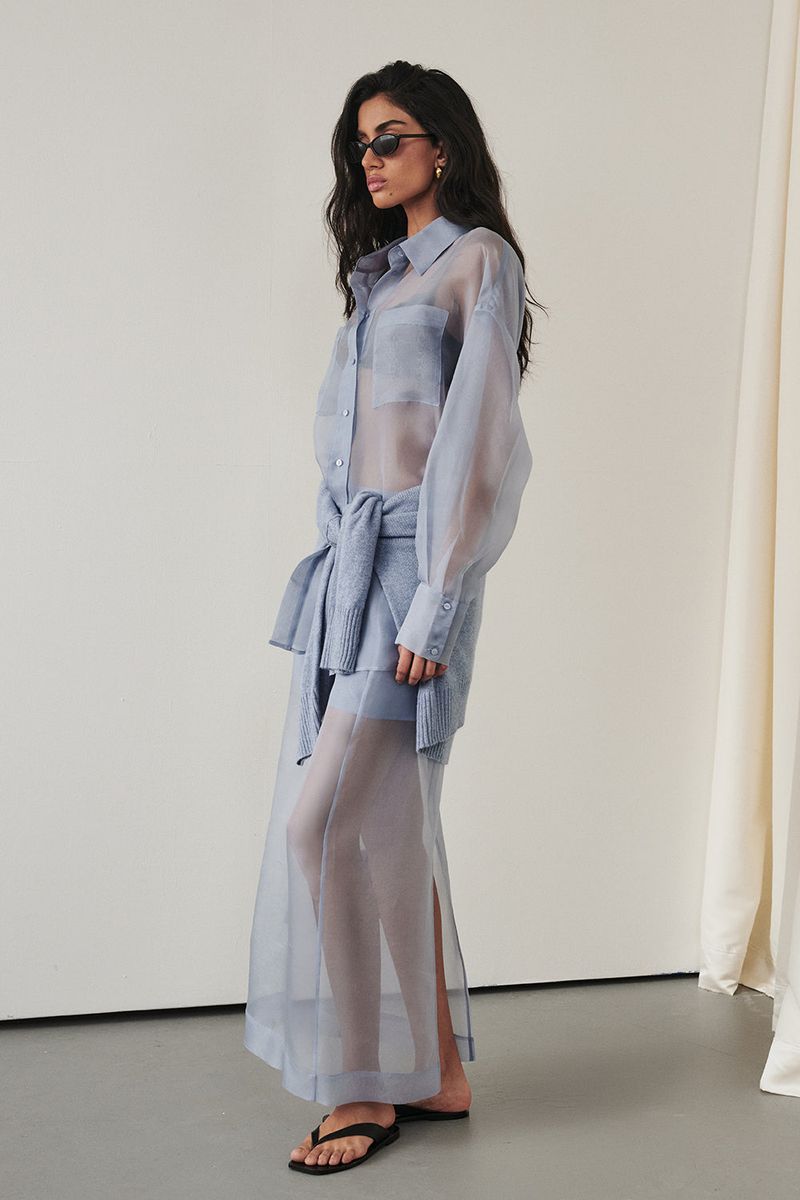Sheer Organza Wrap Skirt