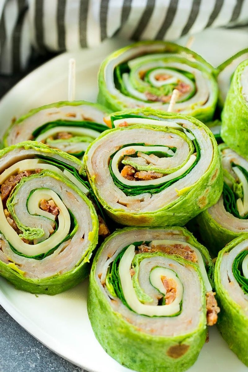 Turkey and Avocado Pinwheel Wraps
