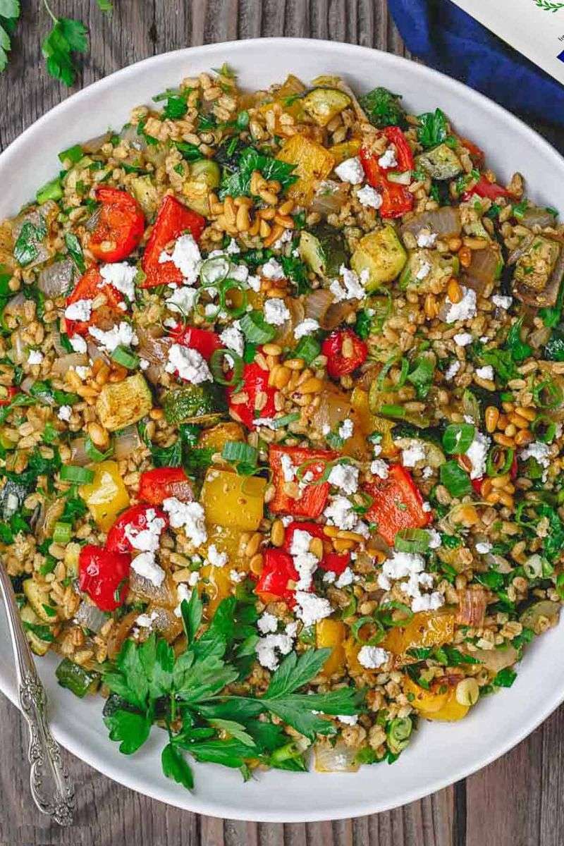 Barley Pilaf with Roasted Vegetables