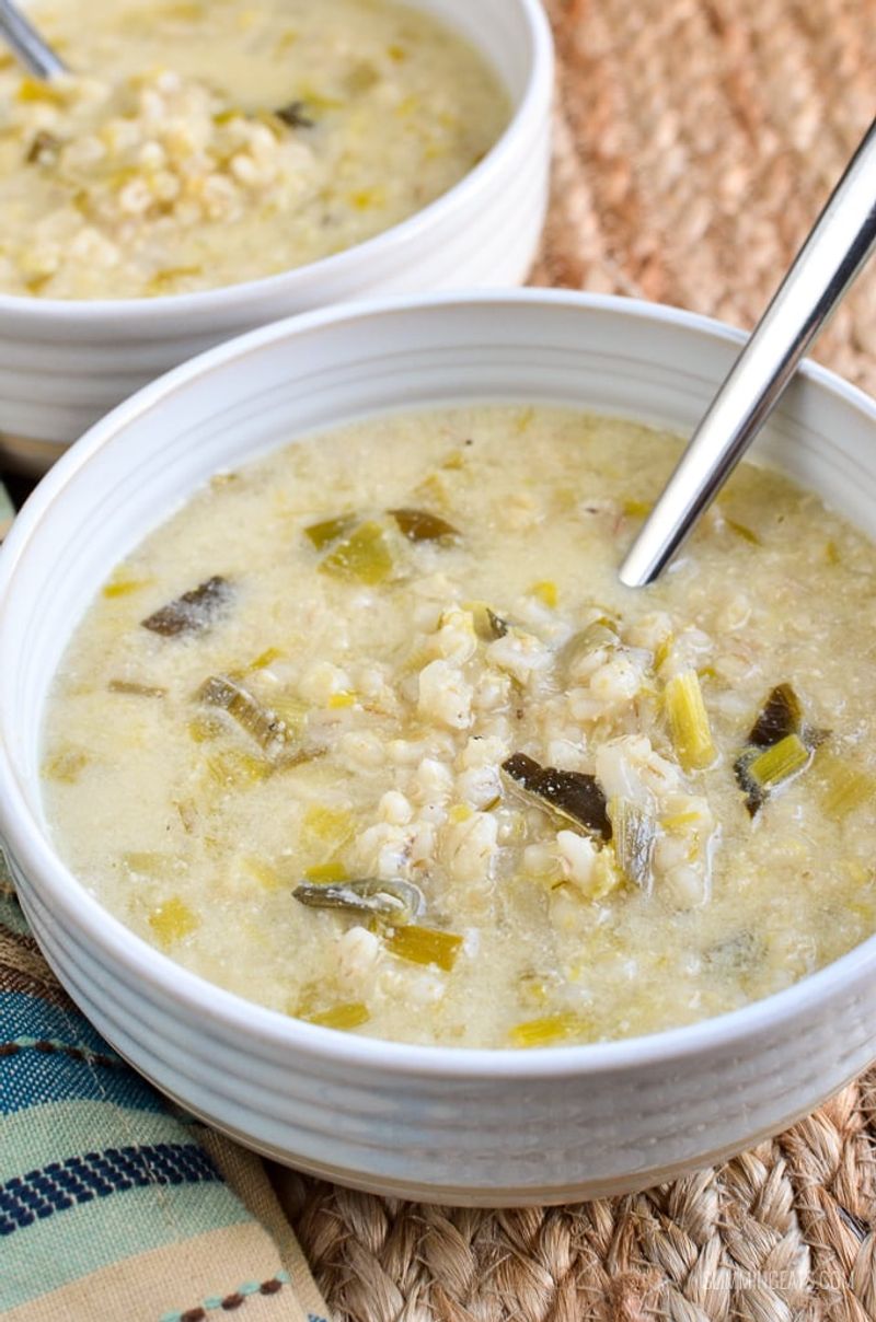 Creamy Barley and Leek Soup