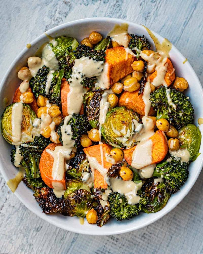 Barley Grain Bowl With Roasted Chickpeas