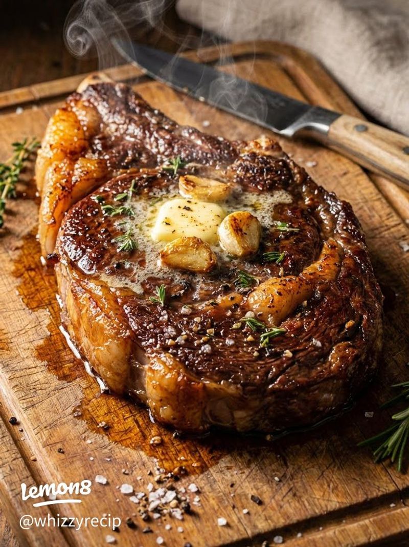 Steak with Garlic Herb Butter