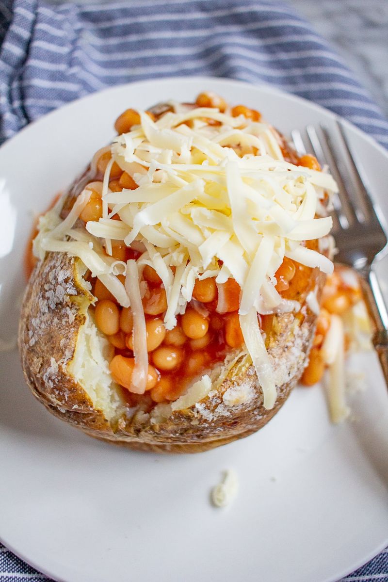 Jacket Potato with Cheese and Beans