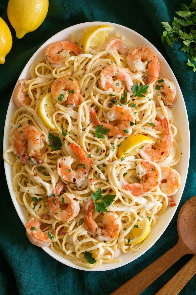 Lemon Butter Shrimp Pasta