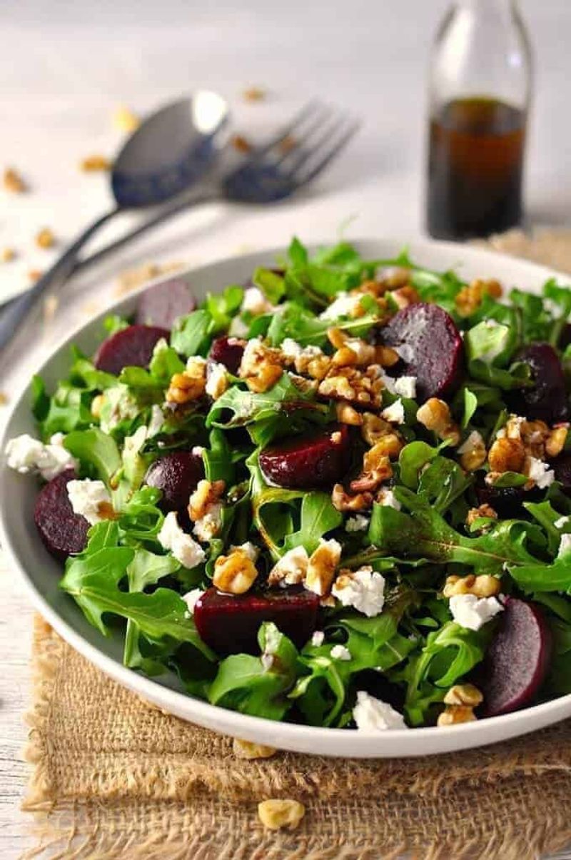 Beetroot Salad with Feta and Walnuts