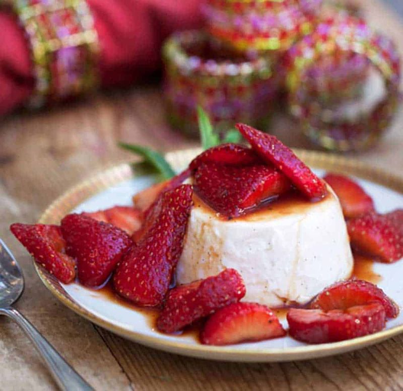 Panna Cotta with Balsamic Reduction