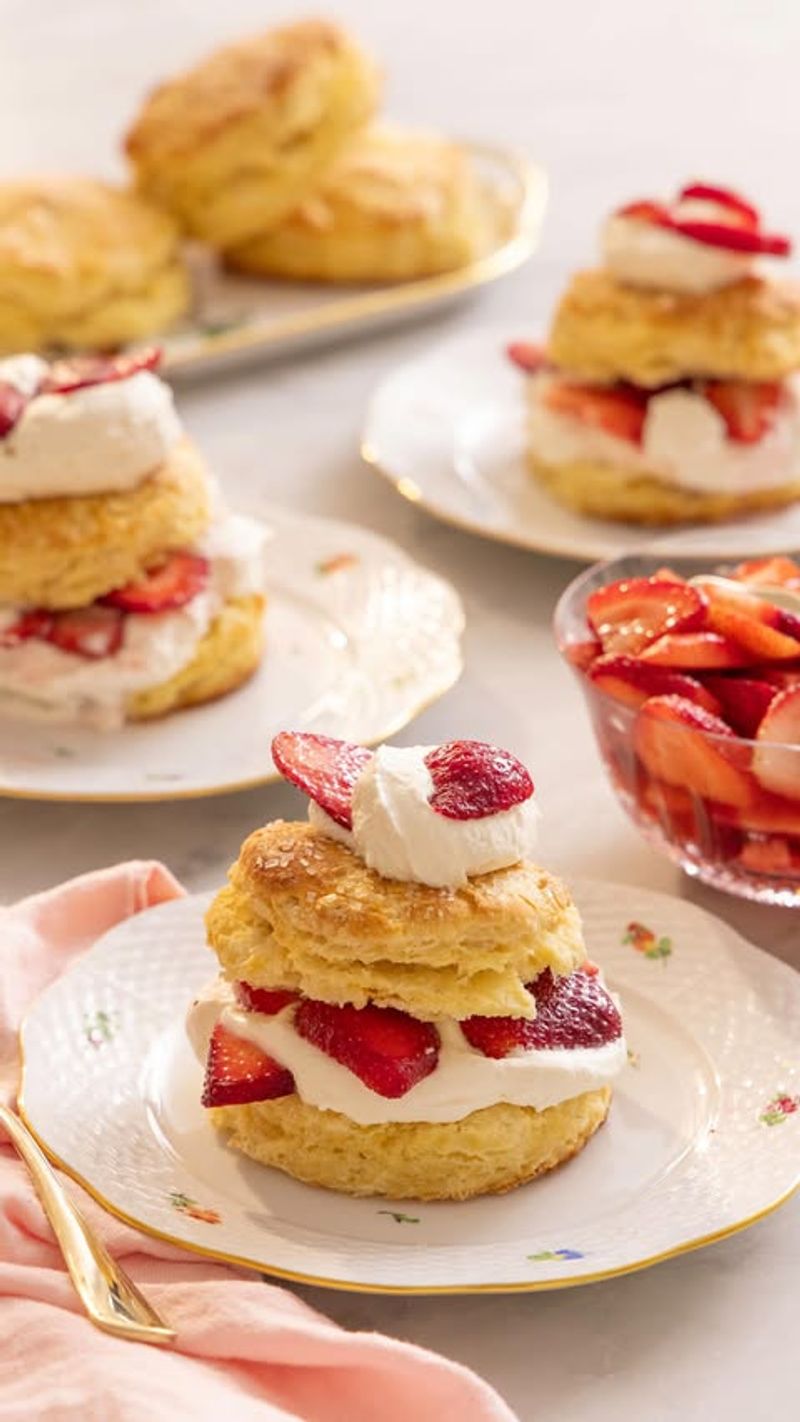 Biscuit Strawberry Shortcake Tower