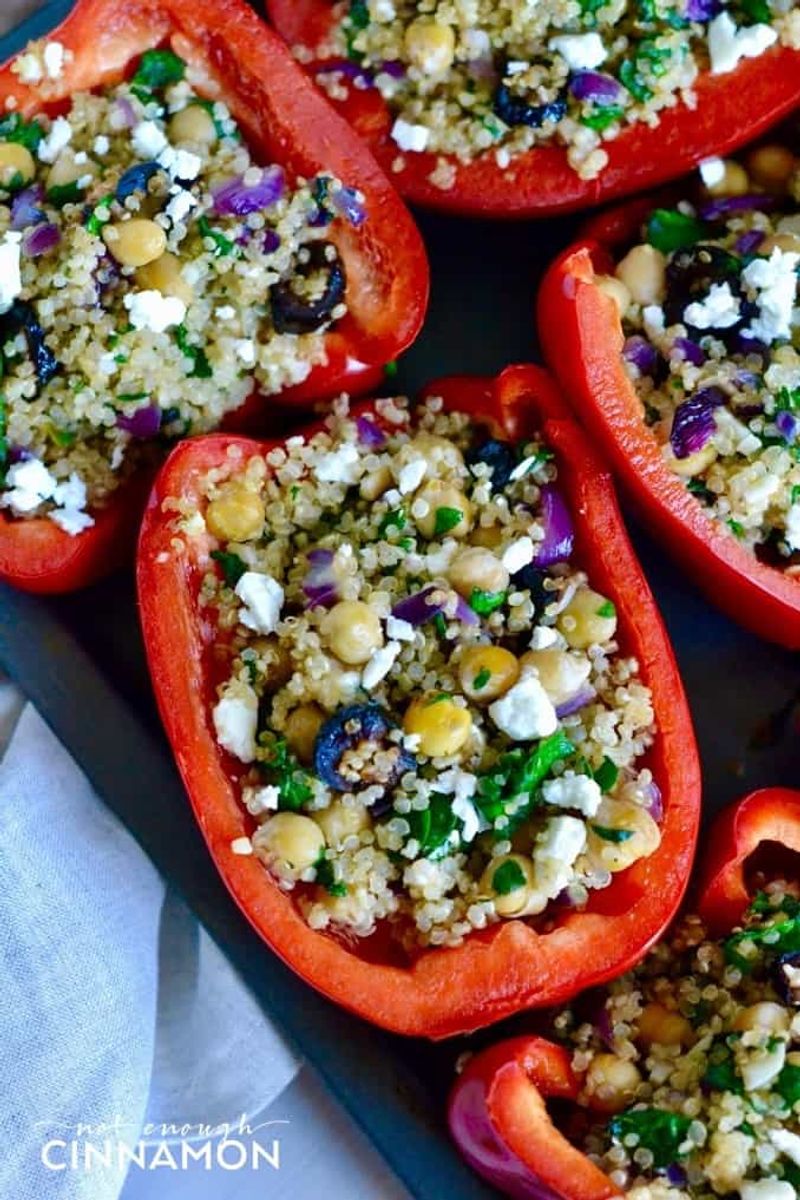 Greek-Style Stuffed Bell Peppers