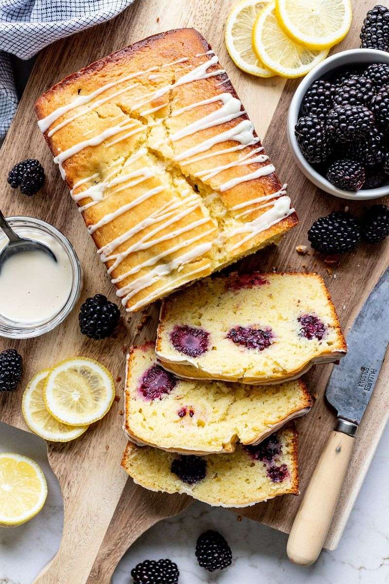 Blackberry and Lemon Drizzle Cake