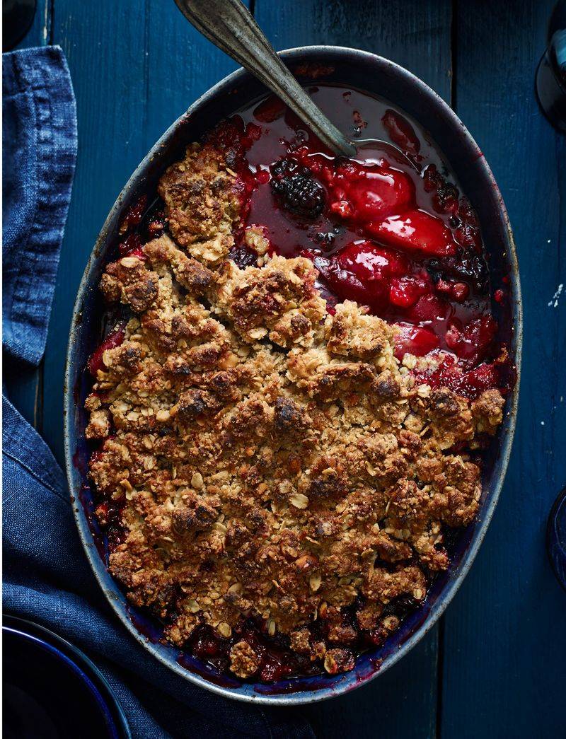 Blackberry And Plum Crumble