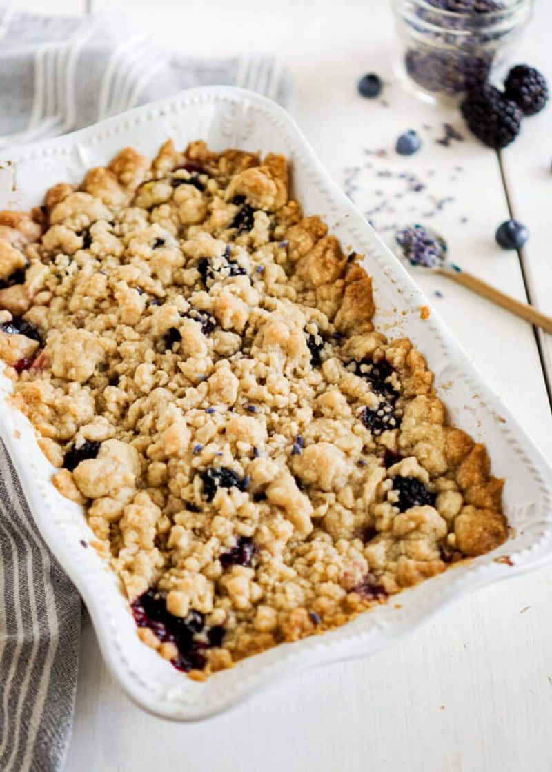 Blackberry Crumble With Lemon Zest And Thyme