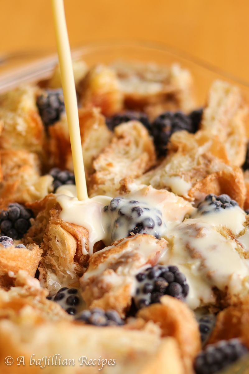 Blackberry Bread and Butter Pudding