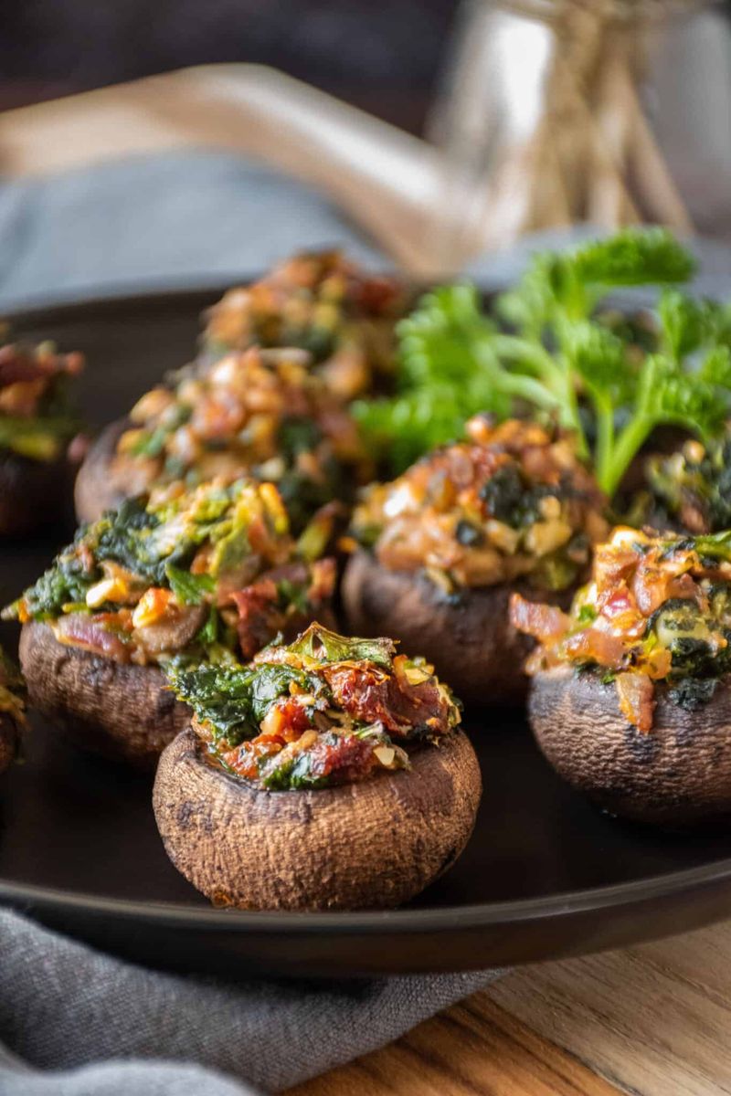 Spinach and Feta Stuffed Mushrooms