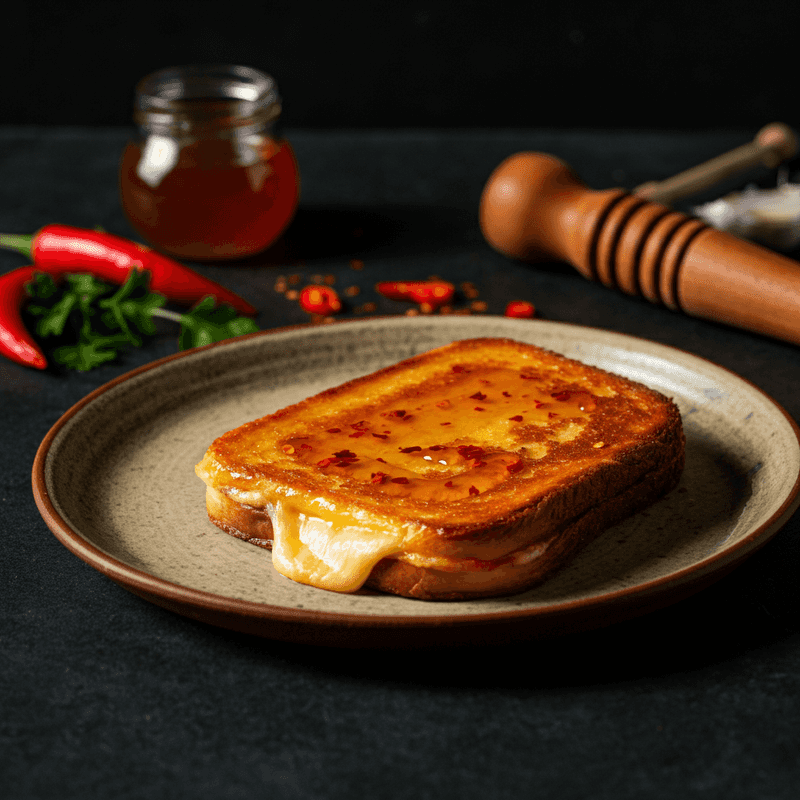 Sriracha, Cheddar, and Bacon Toastie