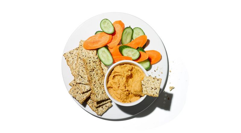 Hummus with Whole Grain Crackers