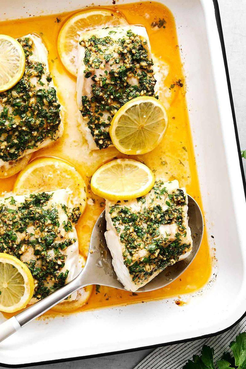 Baked Cod with Herb Butter