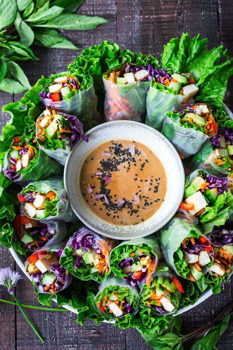 Rainbow Veggie Spring Rolls