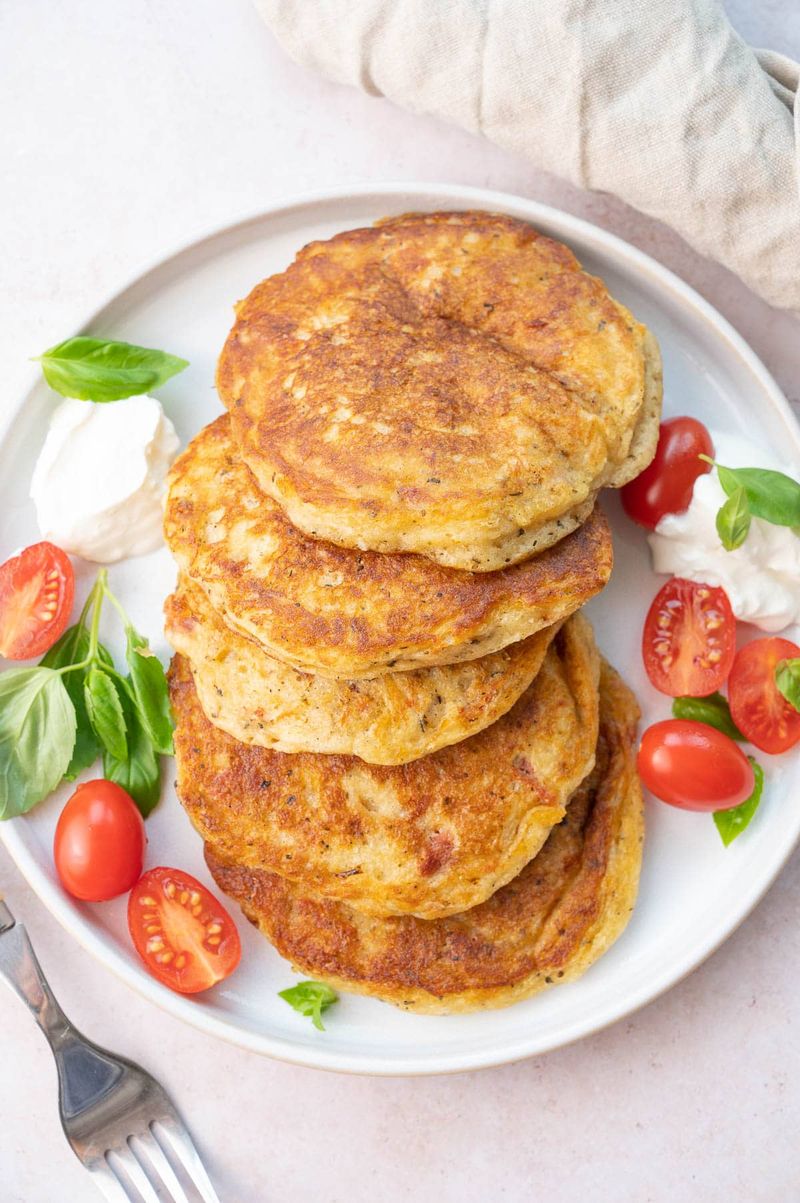 Sun-Dried Tomato and Basil Pancakes
