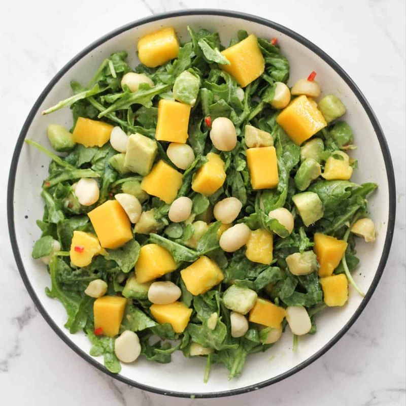 Mango Avocado Salad With Toasted Macadamia Nuts
