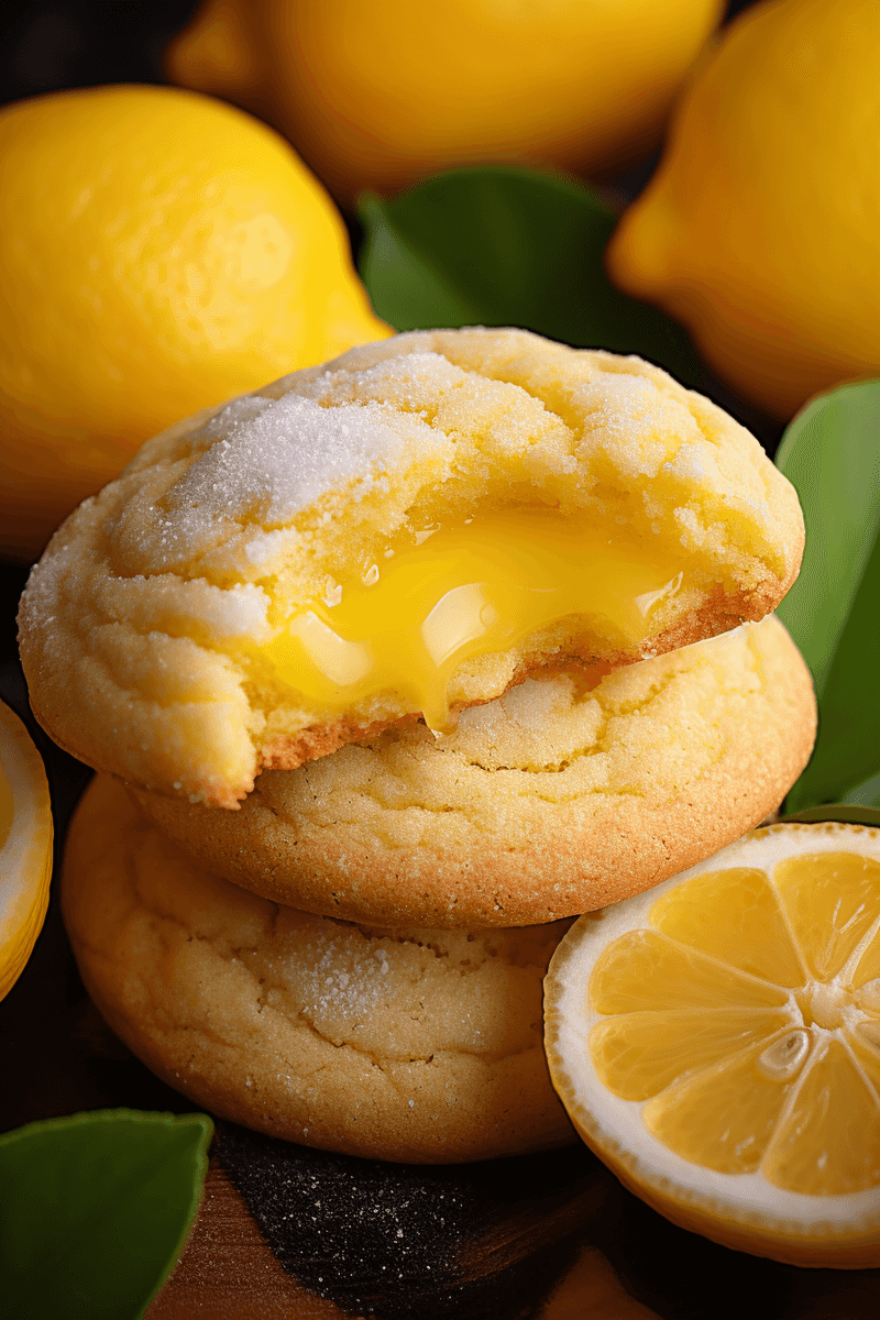 Lemon Curd Stuffed Butter Cookies