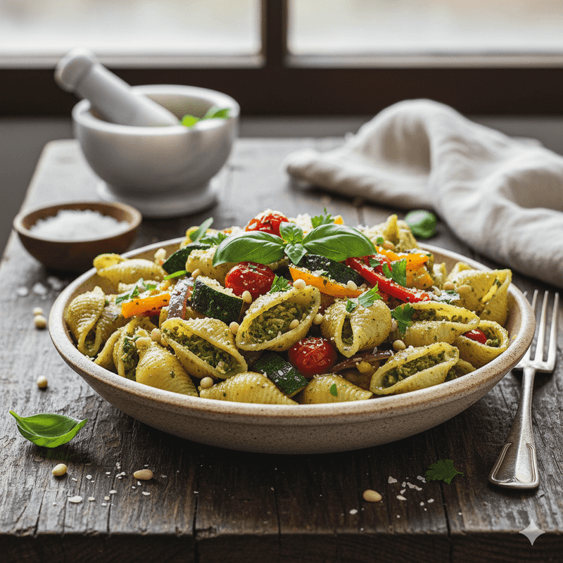 Conchiglie with Chunky Vegetable Sauce