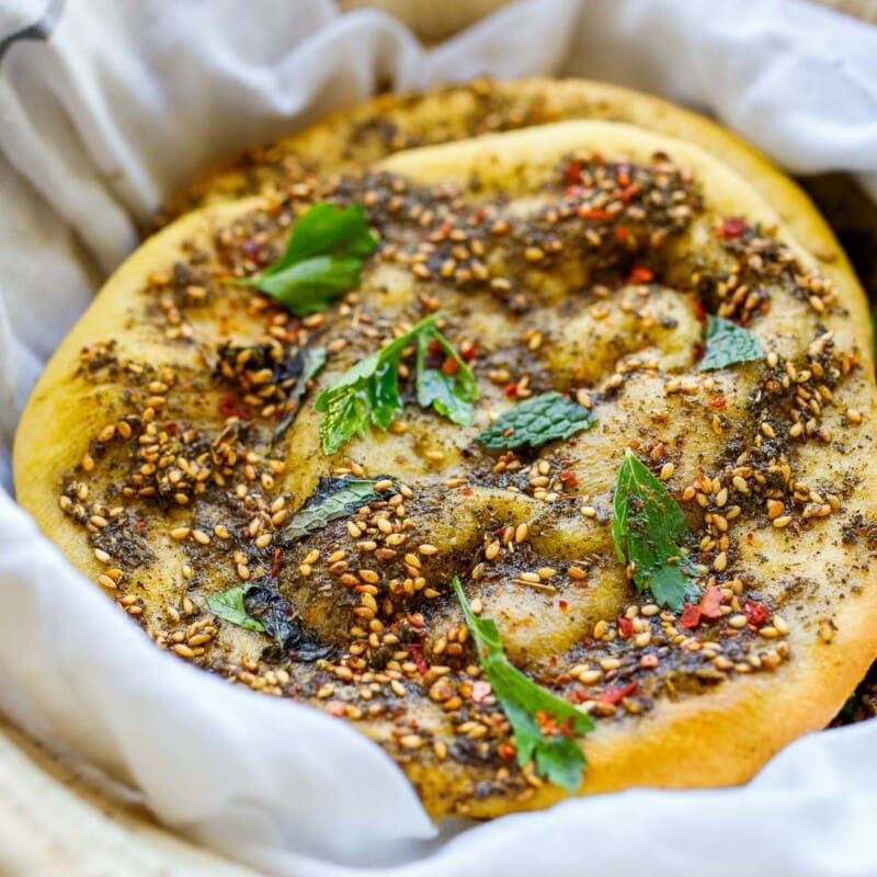 Beirut, Lebanon - The Man'oushe with Labneh and Za'atar
