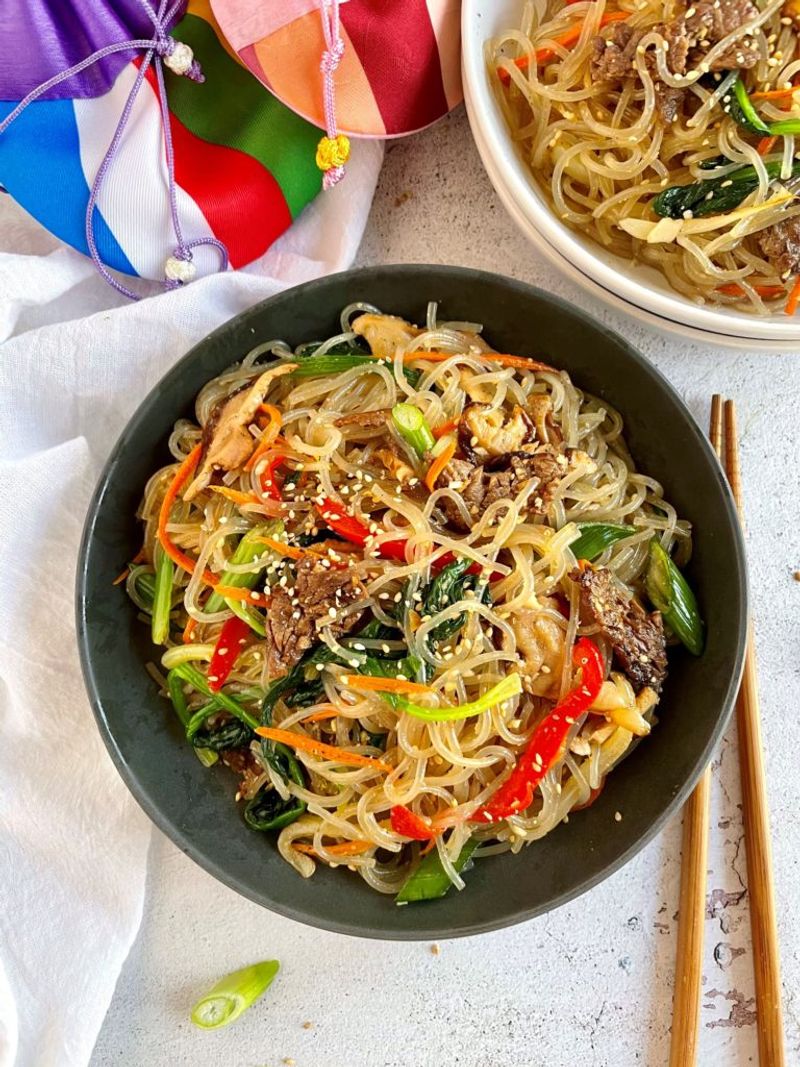 Japchae (Glass Noodle Stir-Fry)