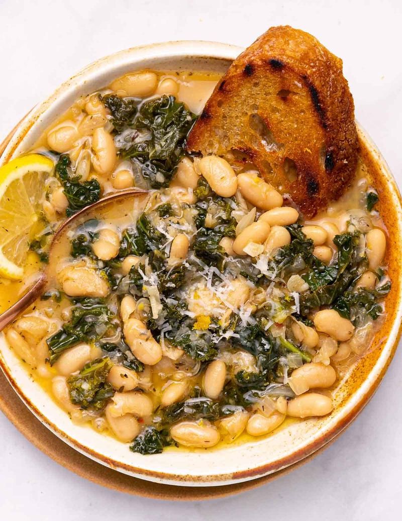 Butter Bean Mash with Braised Greens
